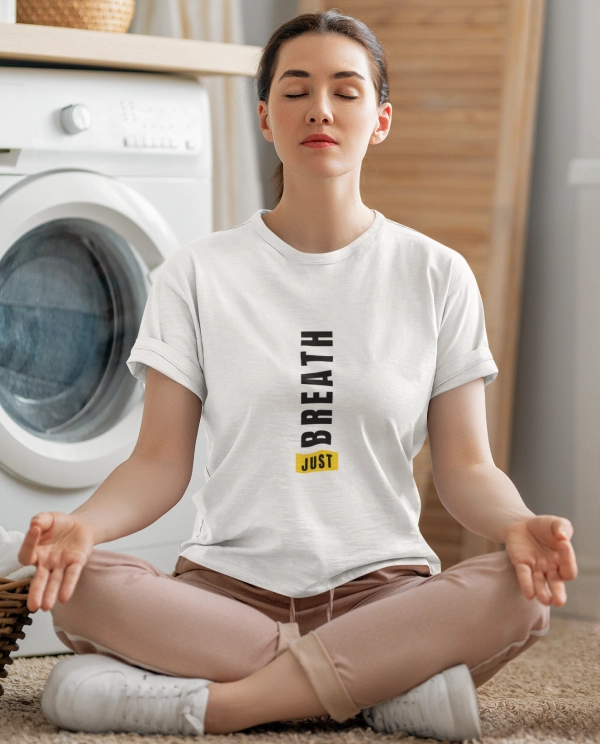 Just Breath Yoga T-Shirt for Women & Girls