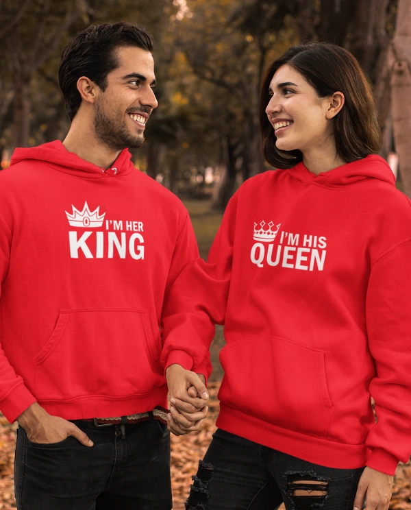 I’m Her King and I’m Her Queen Couple Hoodies 3
