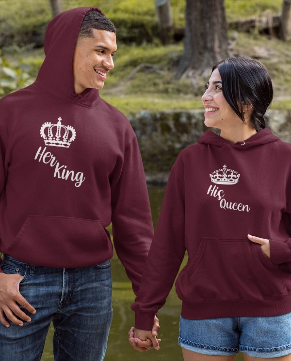 King and Queen Couple Hoodies