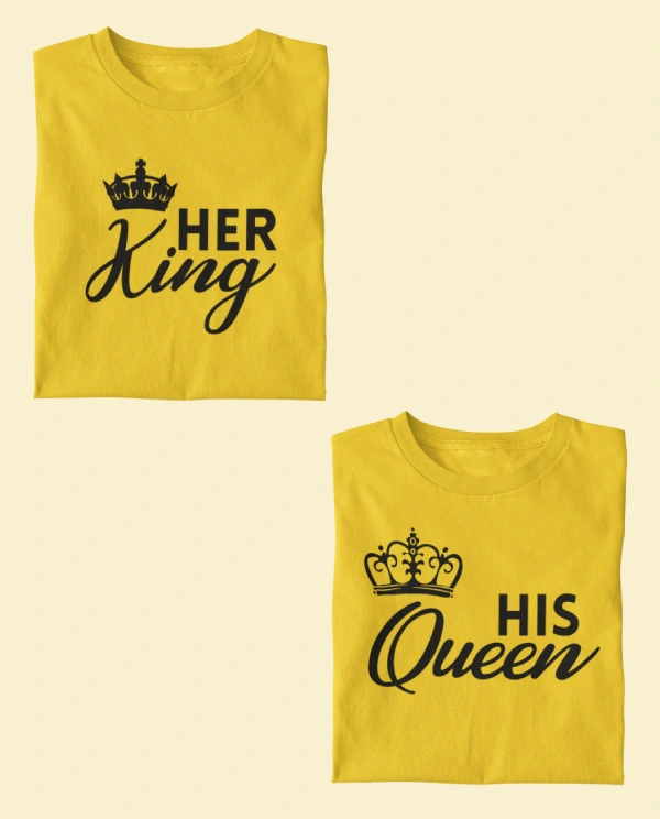 King Queen Same T Shirt for Couple