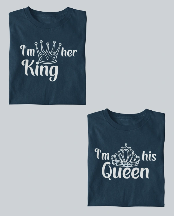 Couple's Prints - Her King. His Queen