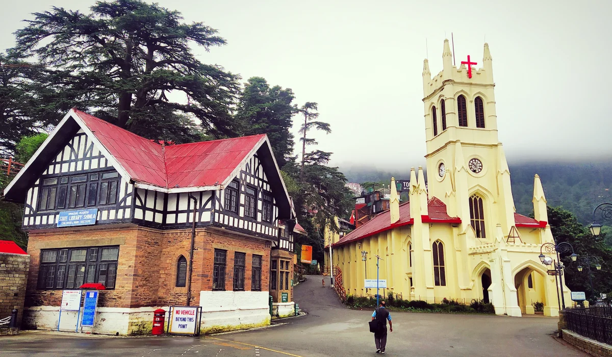 pre wedding shoot location near Christ Church Shimla.