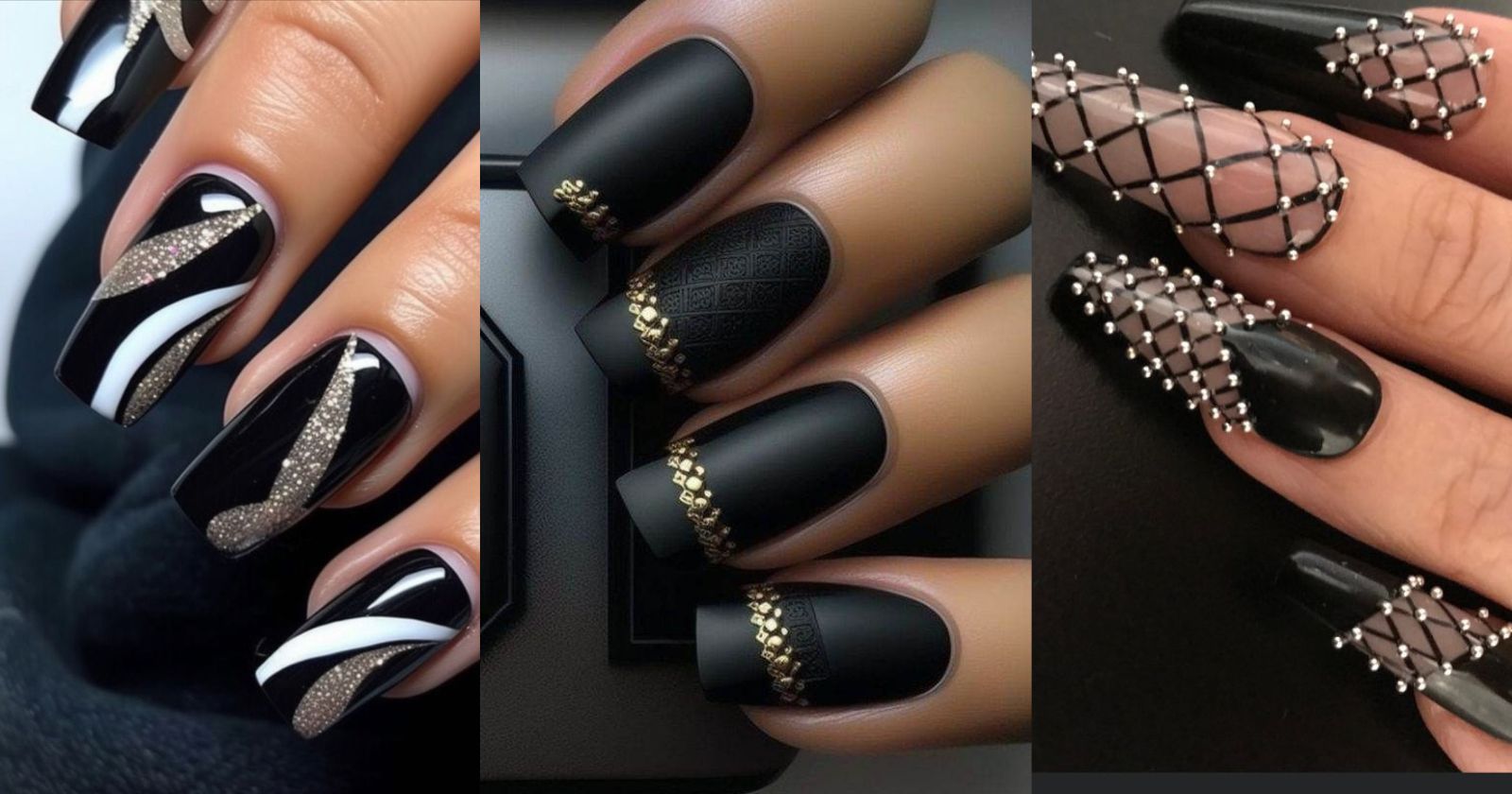 40+ Gold Foil Nails You Will Love To Try In 2024